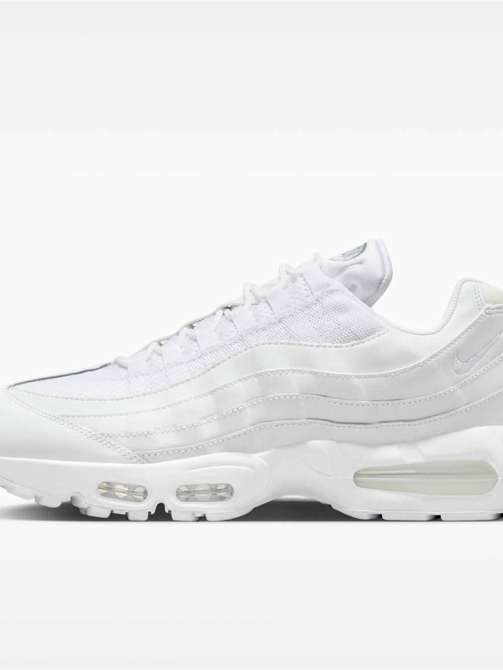 Nike Air Max 95 Big Bubble Shoes Sneakers Men's Size 8.5 White Pure Platinum